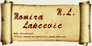 Momira Lapčević vizit kartica